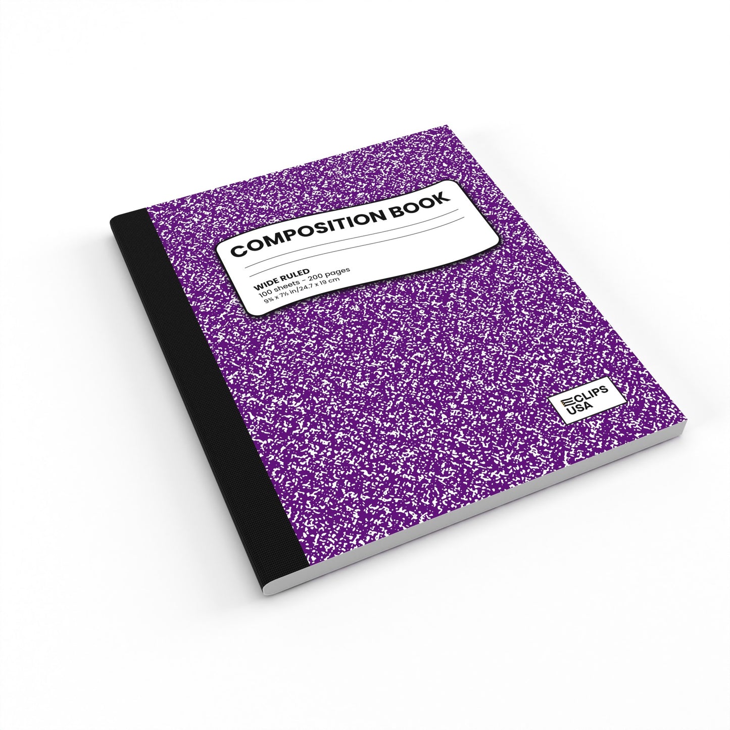 Purple Marble Composition Notebook - Wide-ruled, 7.5 X 9.8 Inches (B5), 100 Sheets