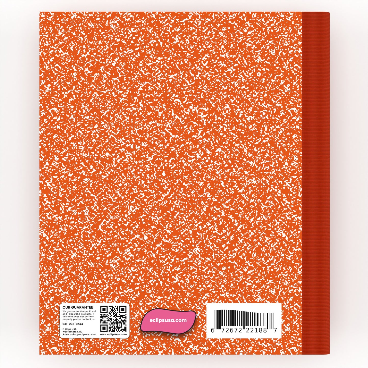 Orange Marble Composition Notebook - Wide-ruled, 7.5 X 9.8 Inches (B5), 100 Sheets