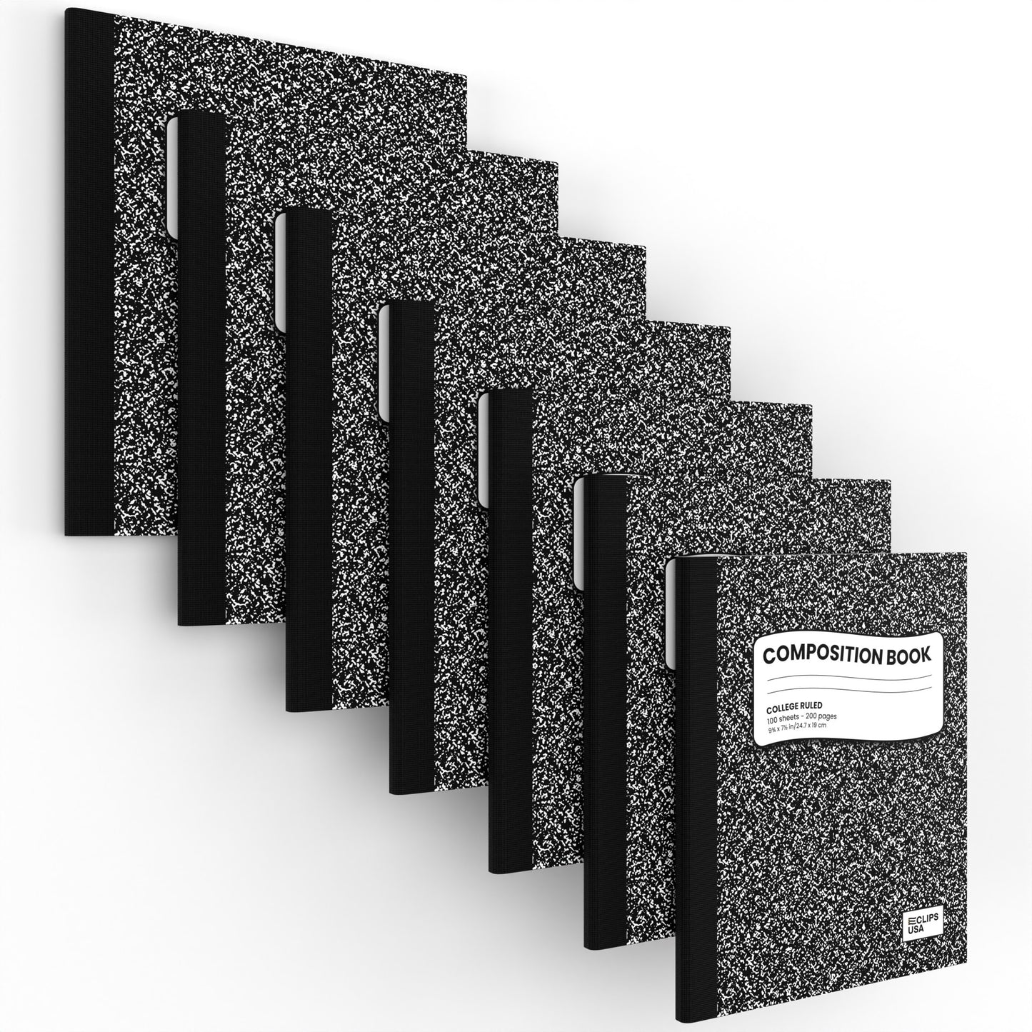 Premium Composition Notebook - Black, College-ruled, 7.5 X 9.8 Inches (B5), 100 Sheets