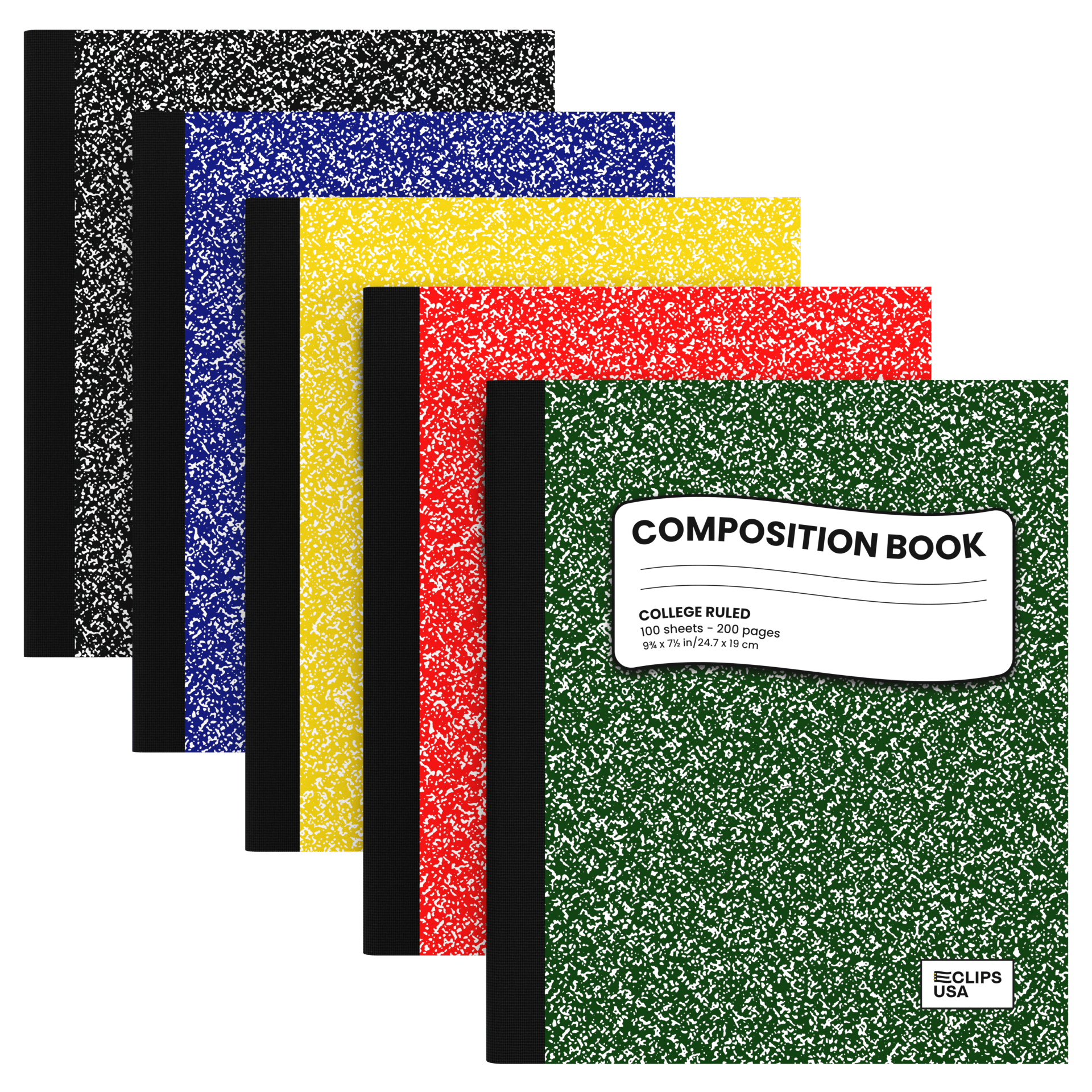 Notebook Compiled 48 Units: E-Clips USA Composition Notebook