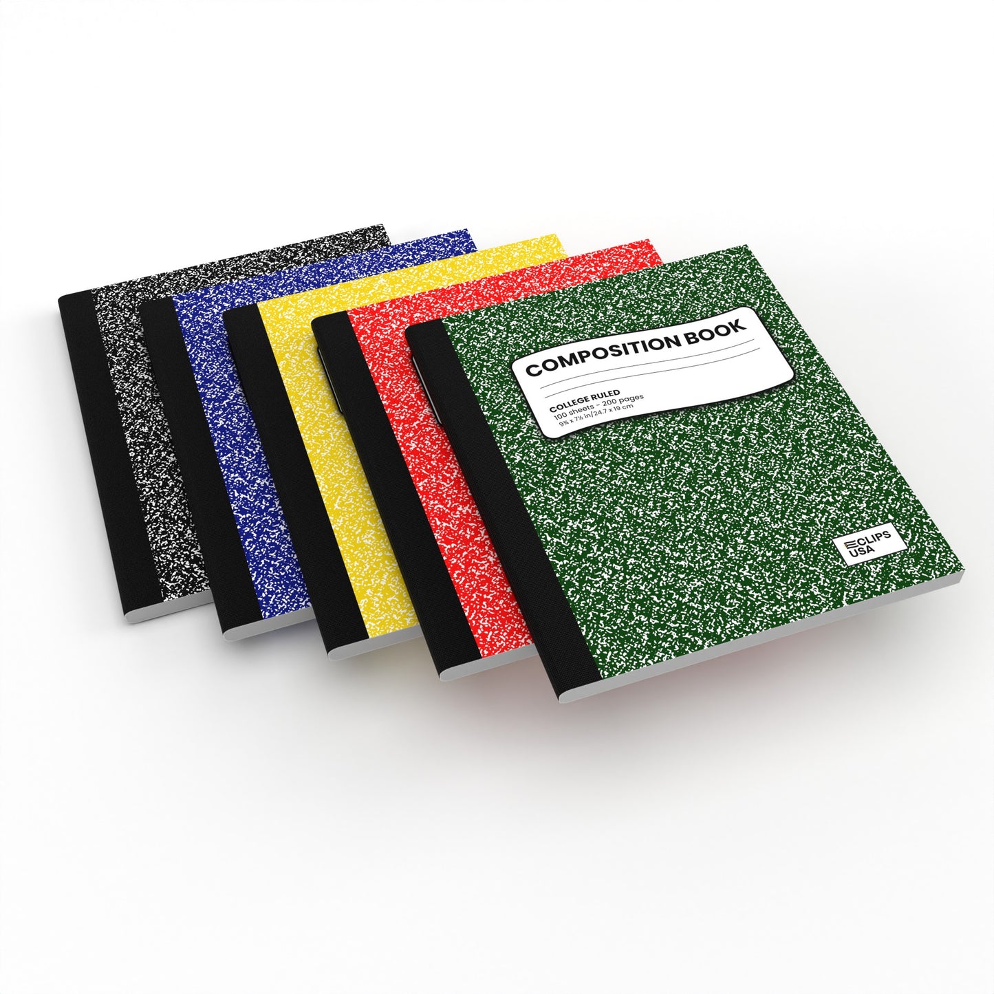 Composition Notebook - Assorted Marble Colors, College-ruled, 7.5 X 9.8 Inches (B5), 100 Sheets