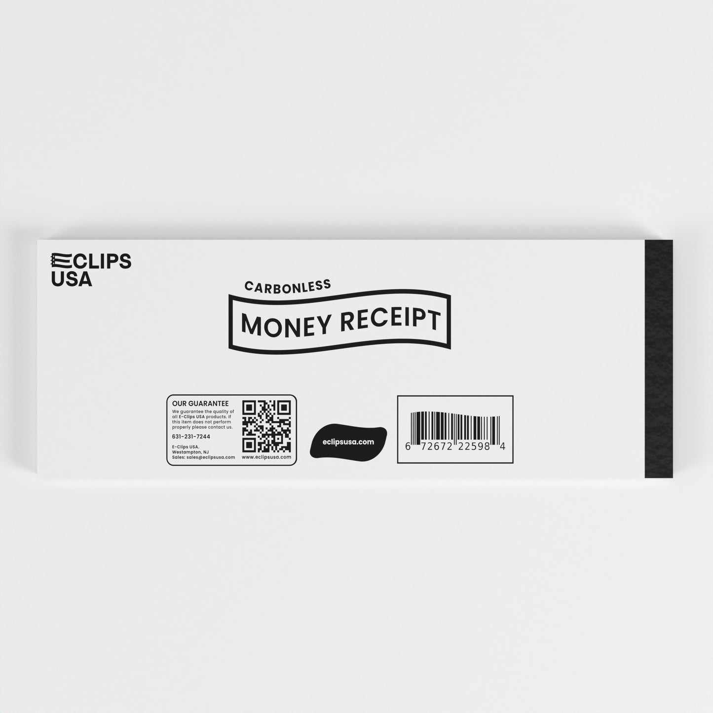 White Carbonless Receipt Books - 3 X 8 Inches, 25 Transactions (50 Sheets)