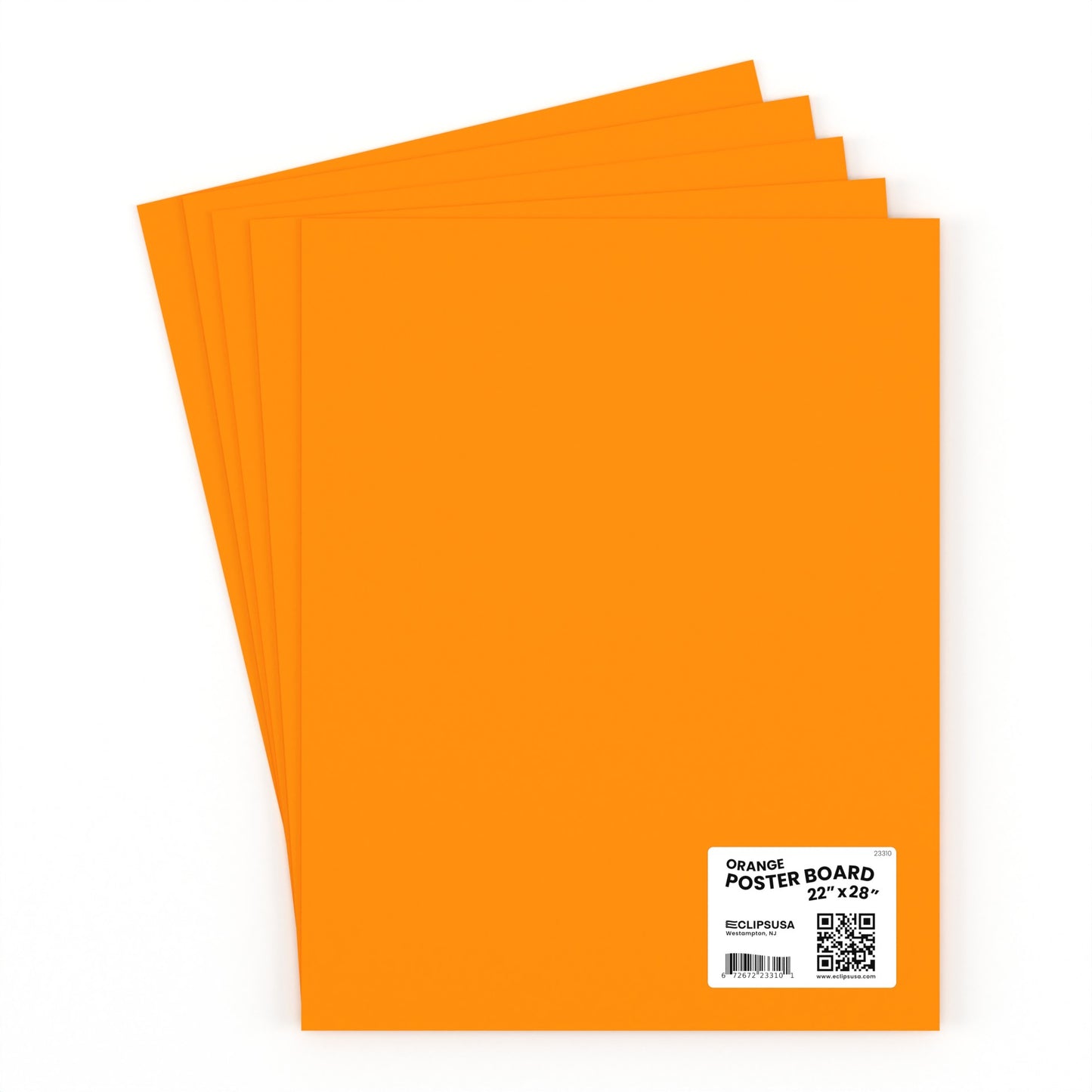 23310: Orange Poster Boards 22x28