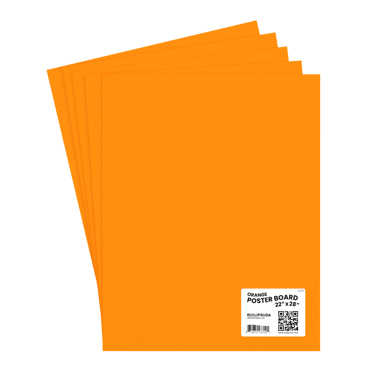 23310: Orange Poster Boards 22x28