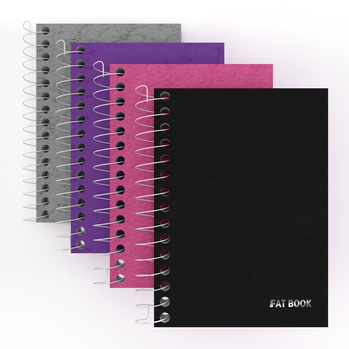 Front facing image of Fat Spiral Notebook.