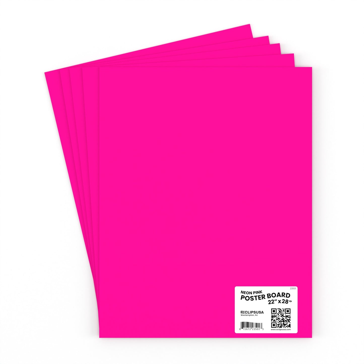 Large Neon-Pink Poster Boards - 22 X 28 Inches