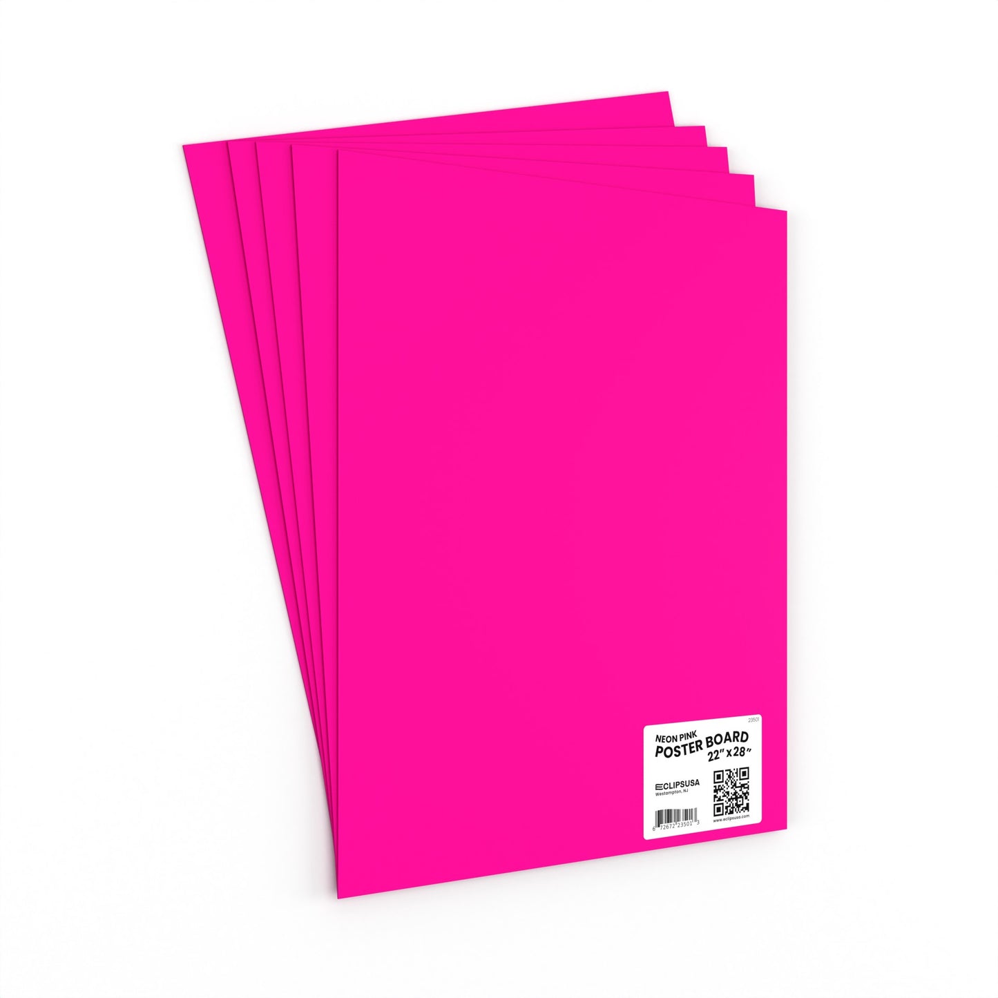 Large Neon-Pink Poster Boards - 22 X 28 Inches