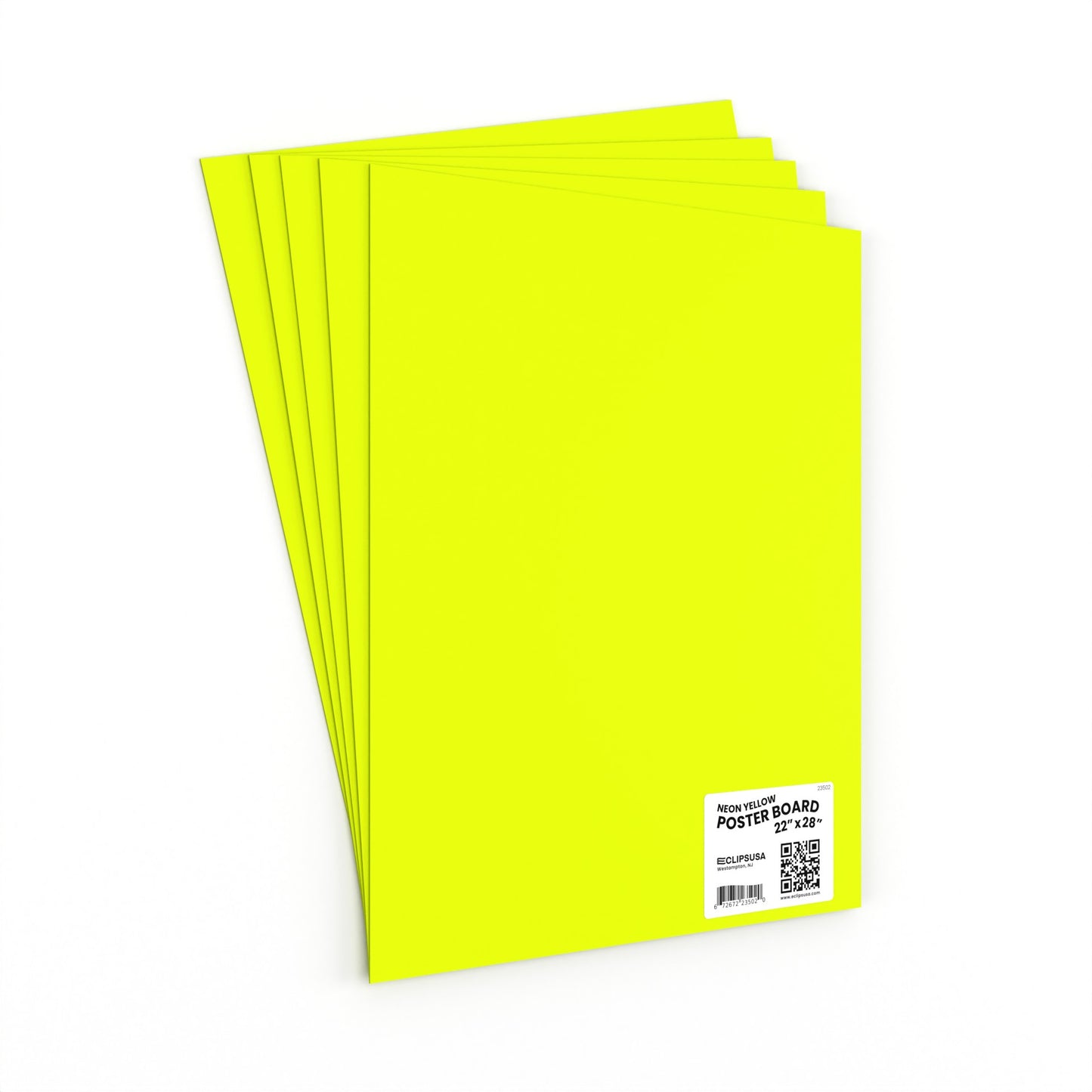 Large Neon Yellow Poster Boards - 22 X 28 Inches