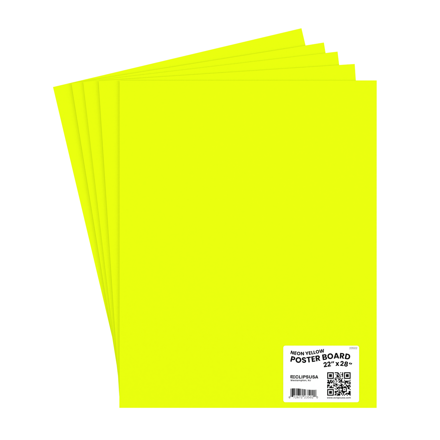 Large Neon Yellow Poster Boards - 22 X 28 Inches