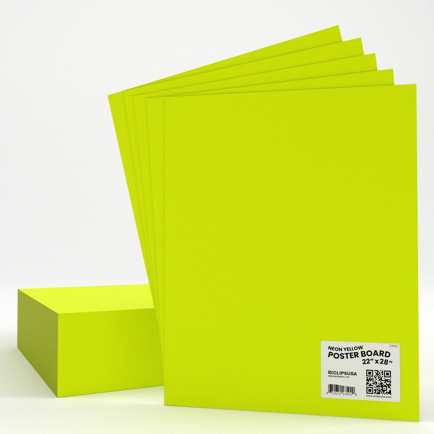 Large Neon Yellow Poster Boards - 22 X 28 Inches