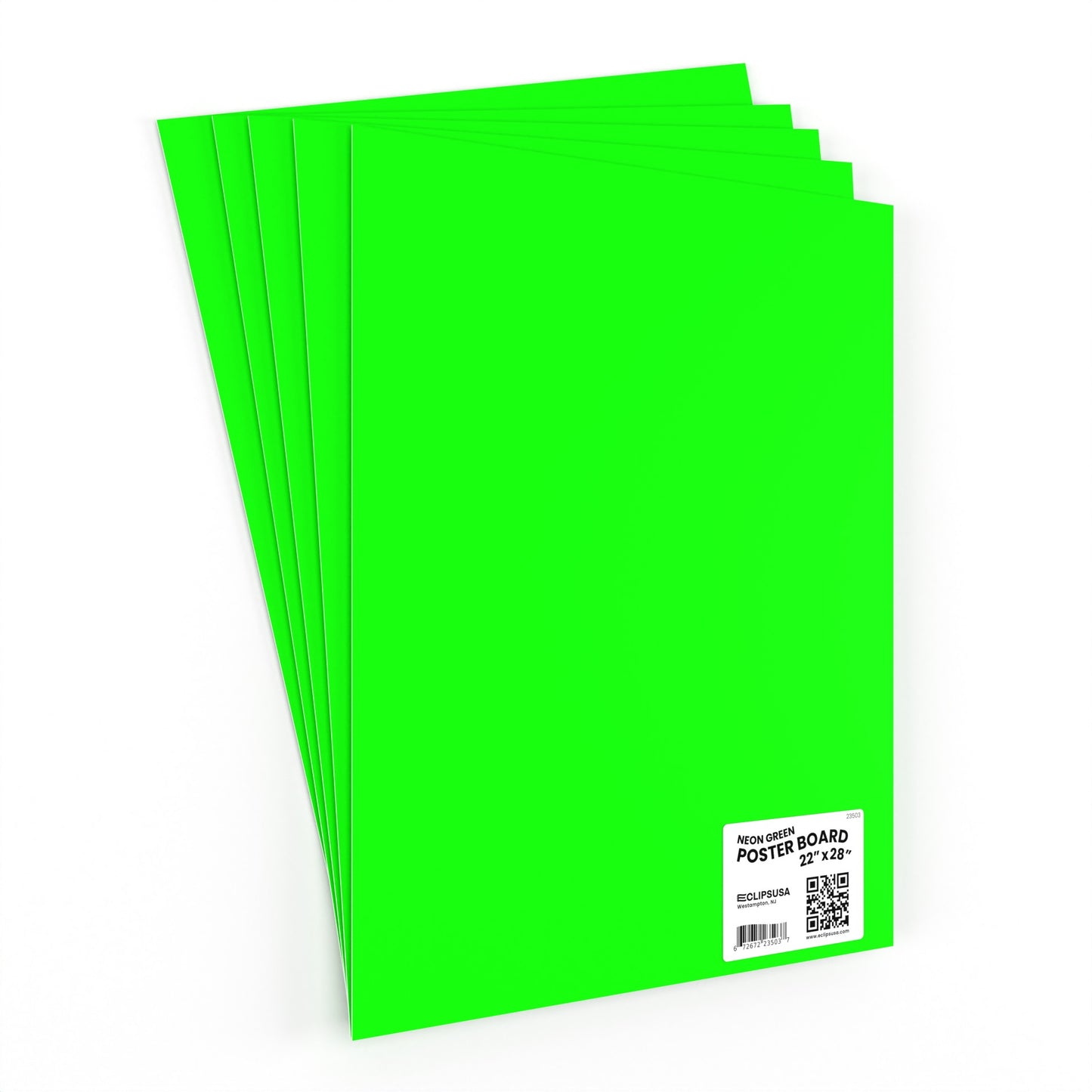 Large Neon-Green Poster Boards - 22 x 28, Inches