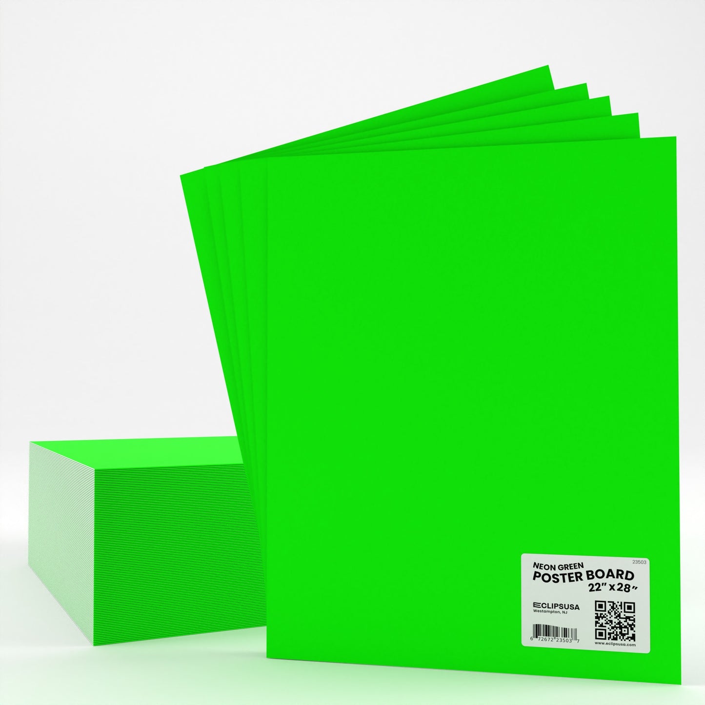 Large Neon-Green Poster Boards - 22 x 28, Inches