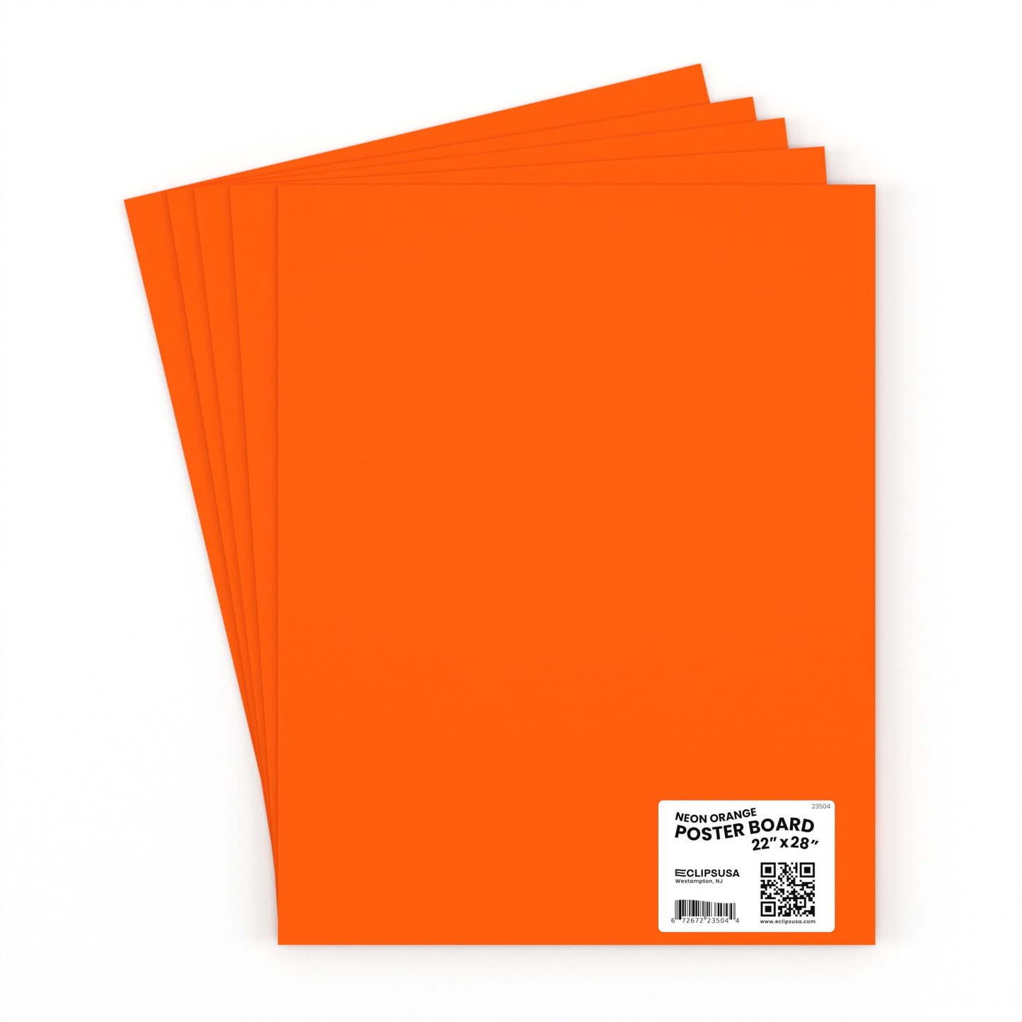 Large Neon-Orange Poster Boards - 22 X 28 Inches