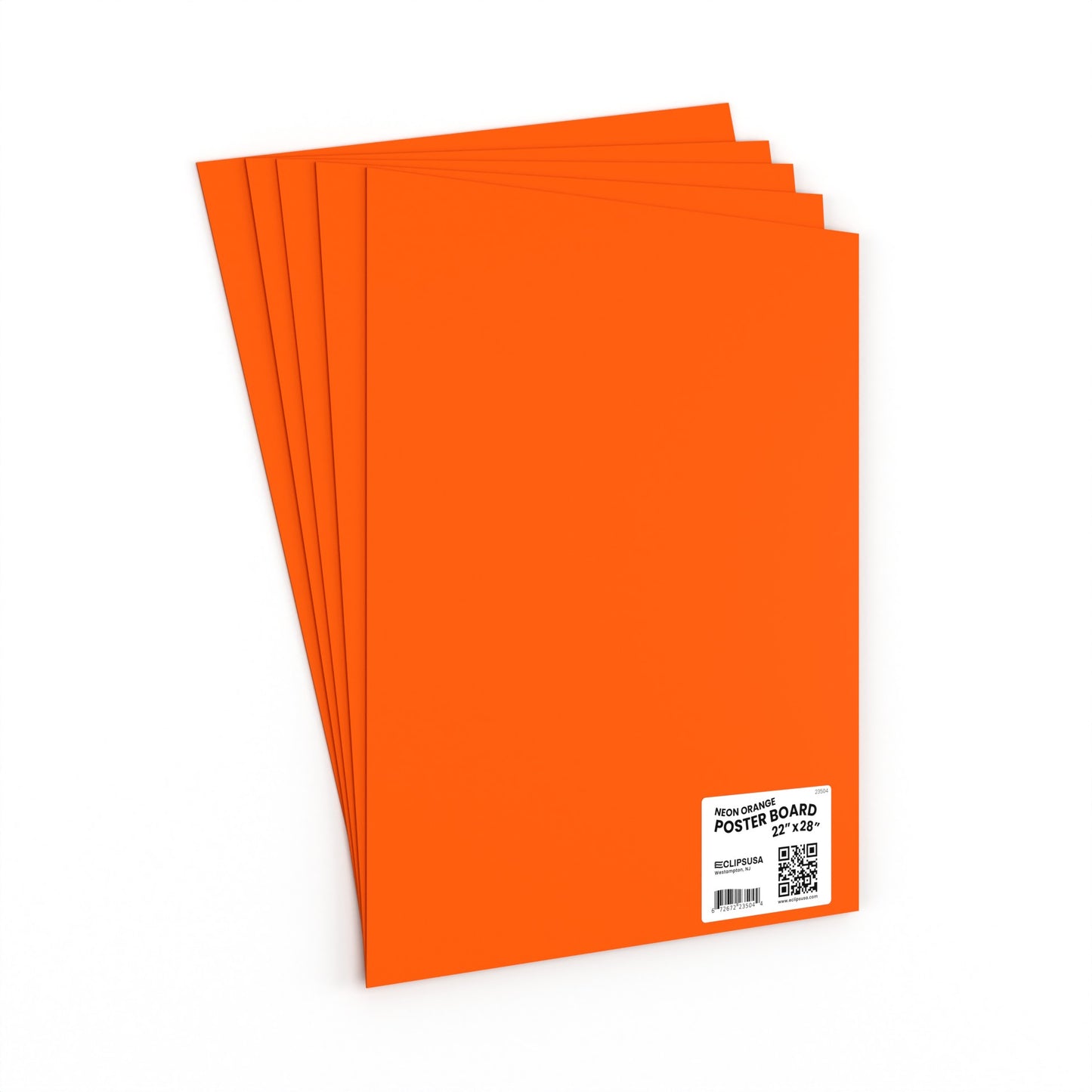 Large Neon-Orange Poster Boards - 22 X 28 Inches