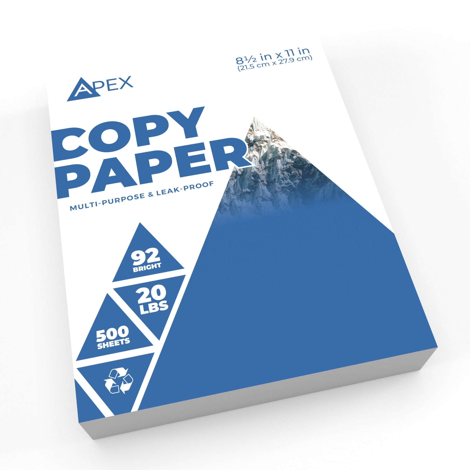10 Reams: E-Clips USA APEX White Computer Copier Paper