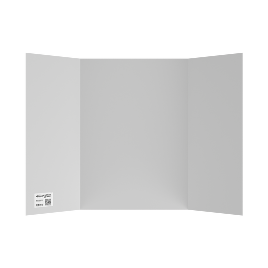 White Tri-Fold Display Board - Small, 28 X 40 Inches, Perfect for Presentations and Projects, White