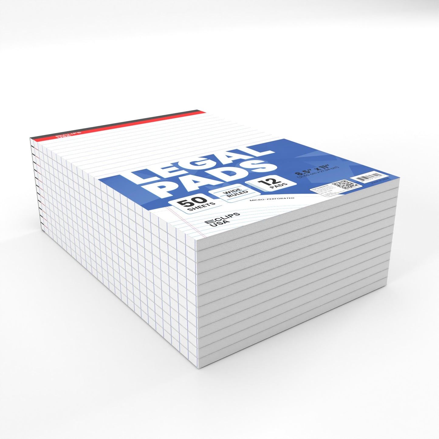 Legal Pad - 8.5 X 11 Inches, Ruled, 50 White Micro-perforated Sheets