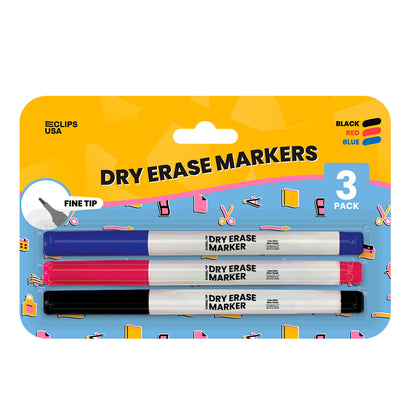 37692: Assorted Fine Tip Dry-Erase Markers - 3 Pack