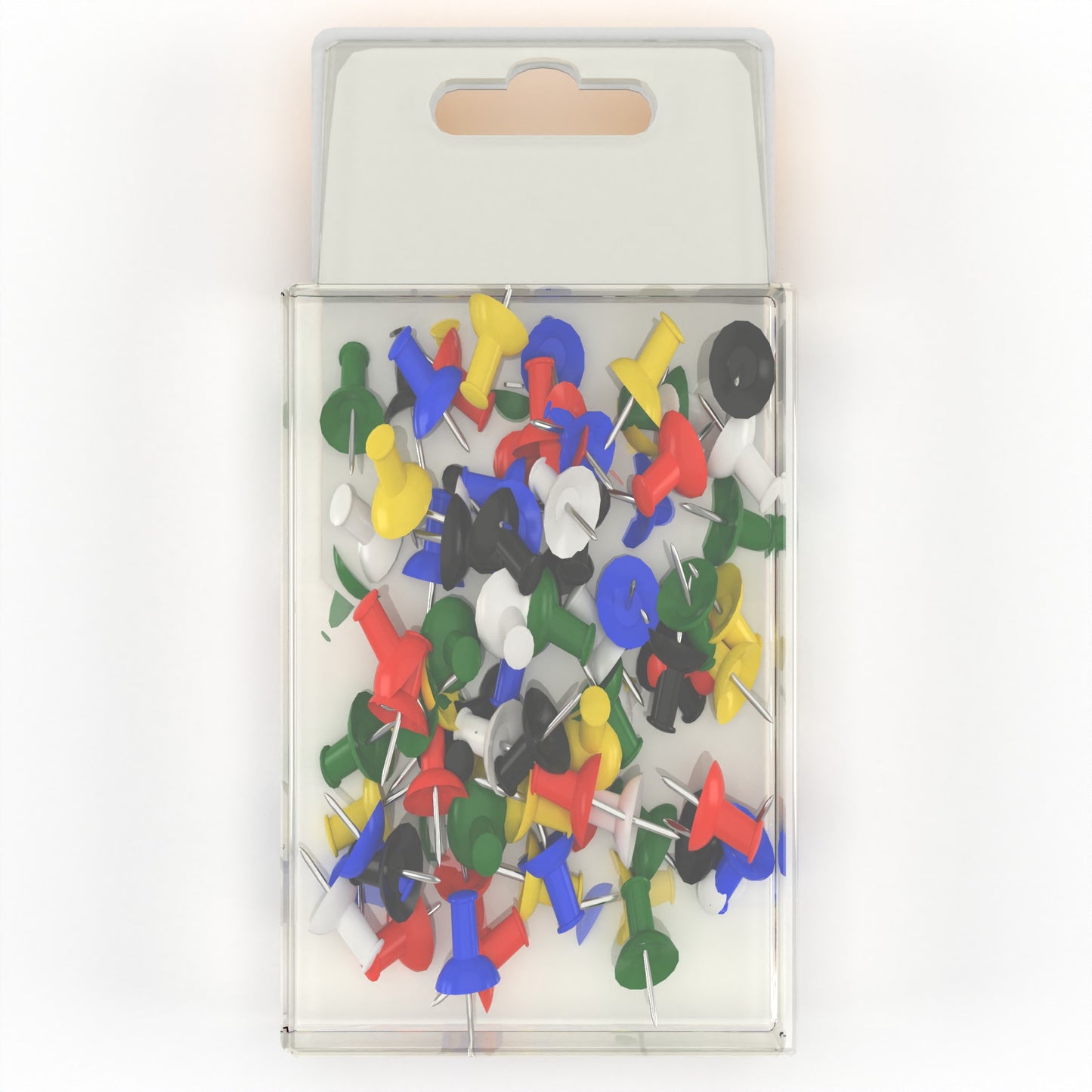 4800 UNITS: Color Push Pins - Plastic Head