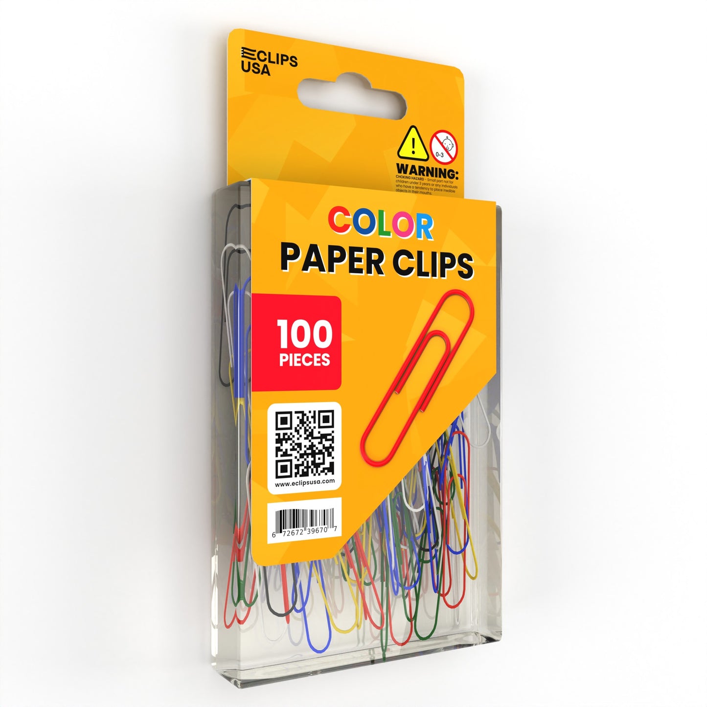 Plastic Paper Clips - 2-inch, 50-count, Assorted Colors