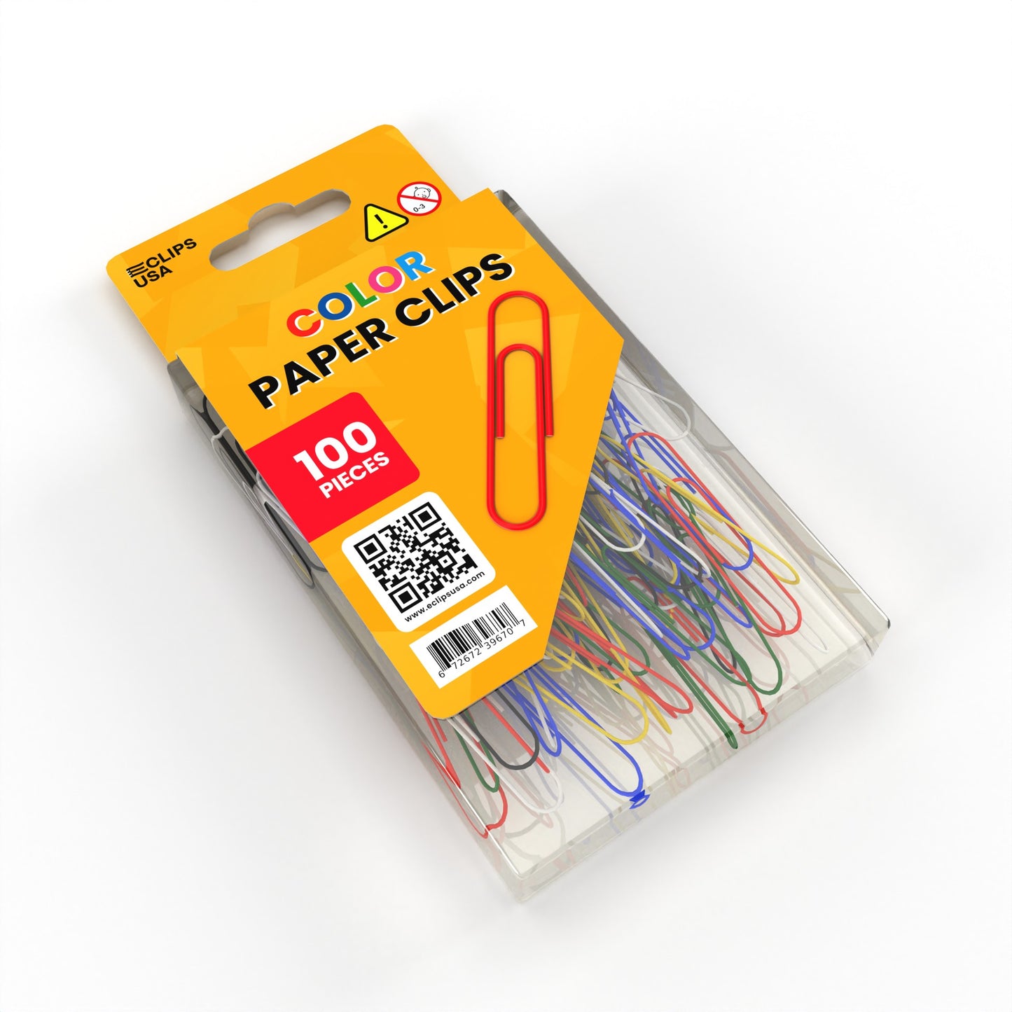 Plastic Paper Clips - 2-inch, 50-count, Assorted Colors