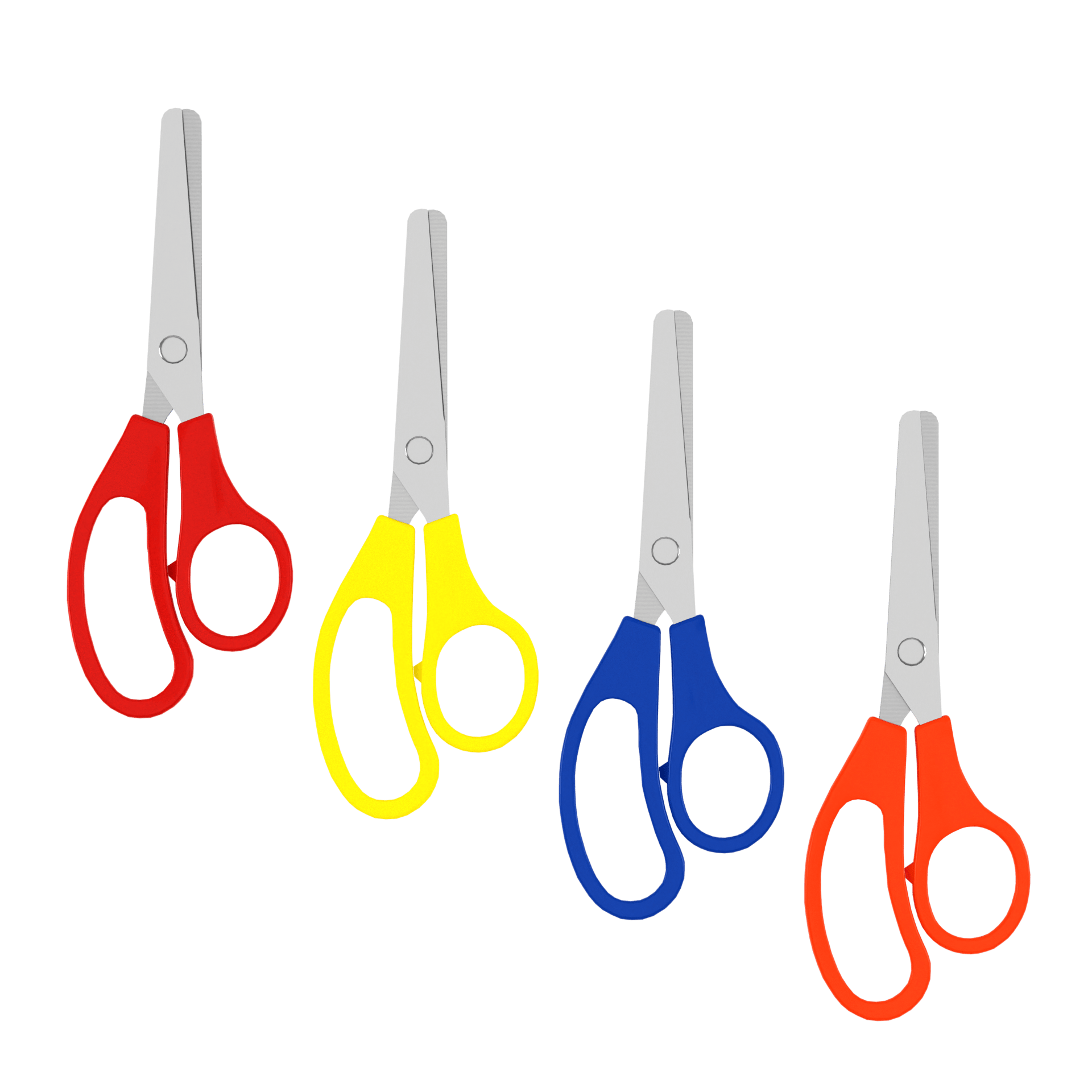 Scissors 5", (Assorted Colors), Blunt Tip, units/500 EClips USA