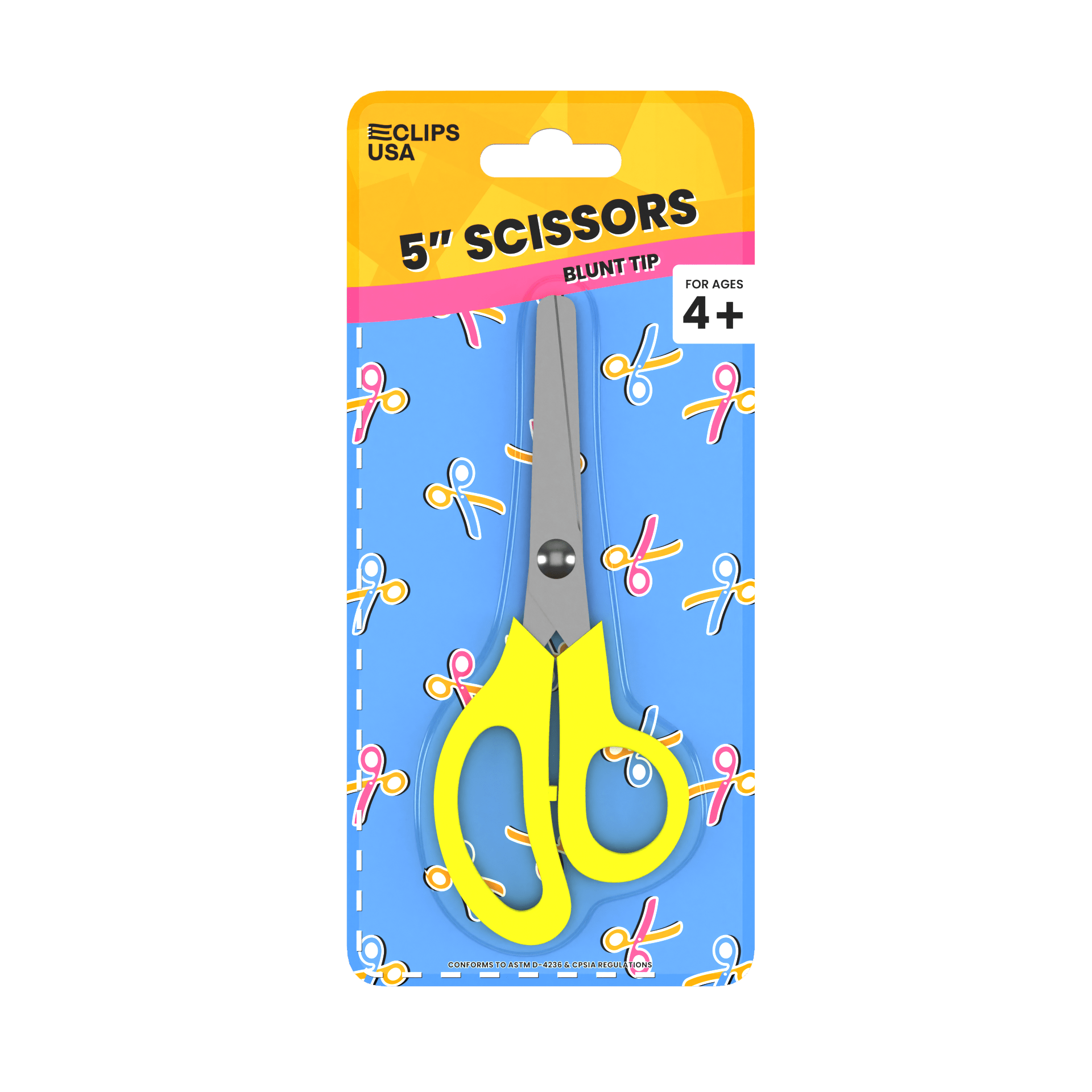 48 Units: E-Clips USA Kids Scissors