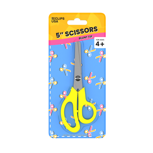 Kids Scissors - Safe For School, 5 Inches, Blunt Tip