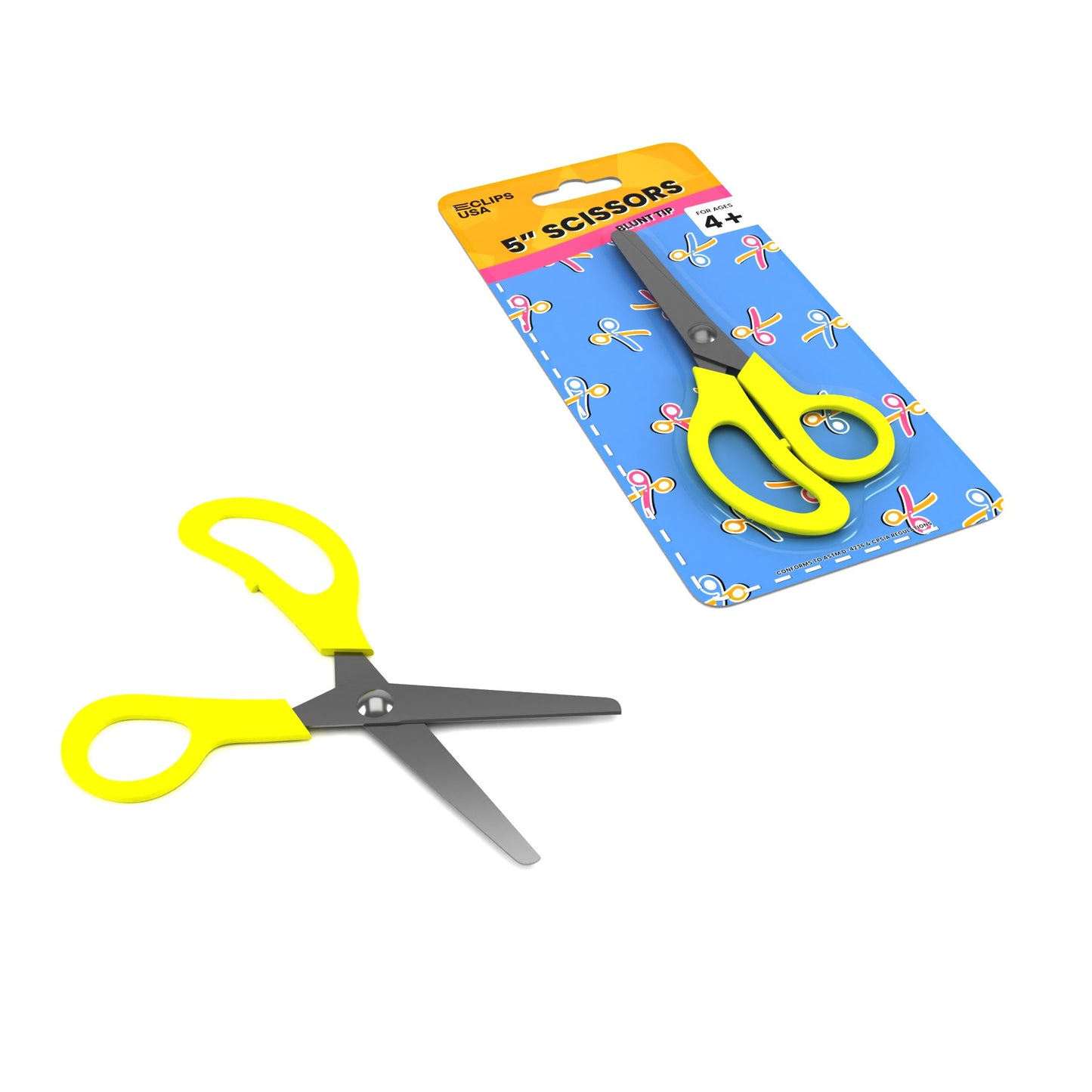 Kids Scissors - Safe For School, 5 Inches, Blunt Tip