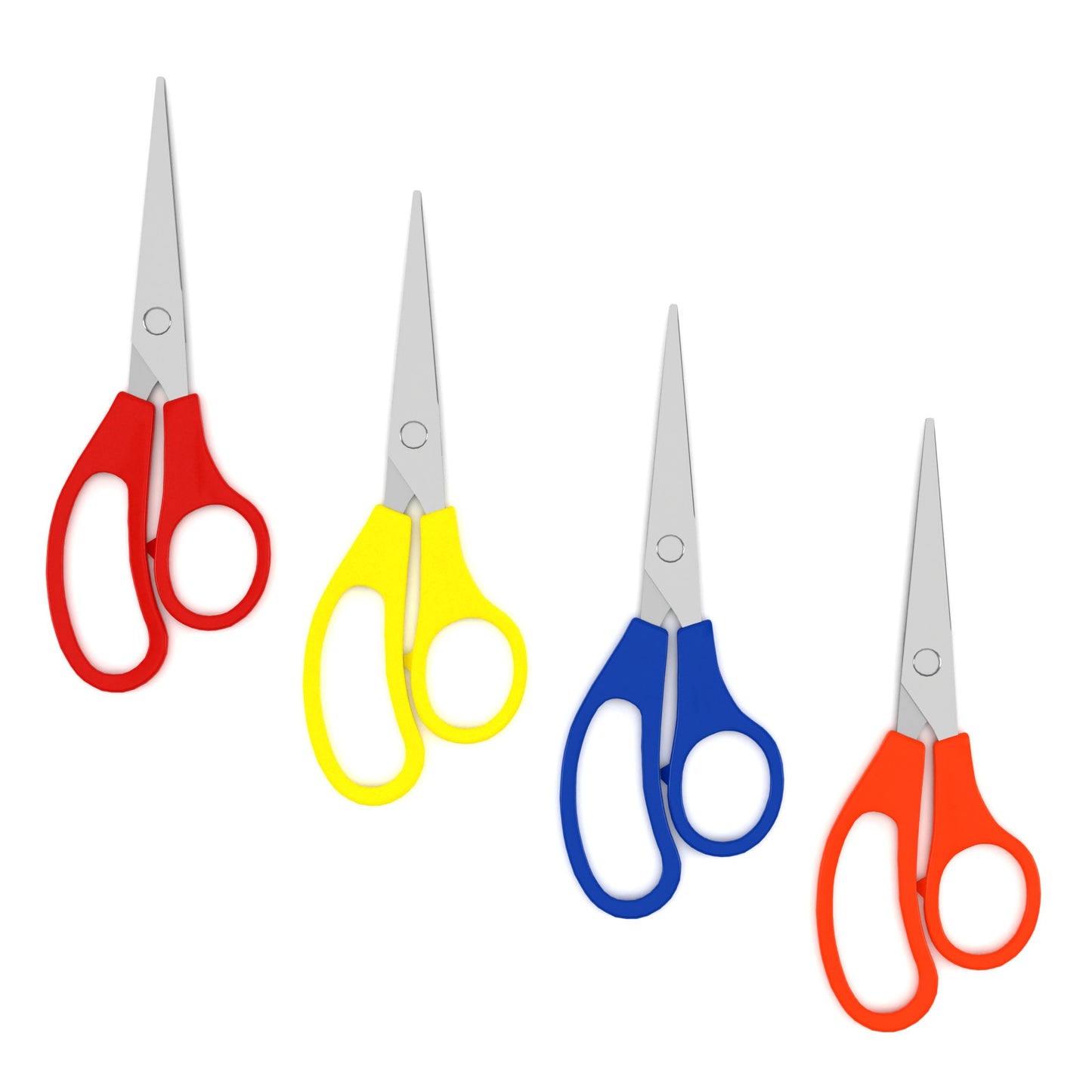 Multipurpose Scissors - 5 Inches, Pointed Tip, Assorted Colors, Stainless Steel