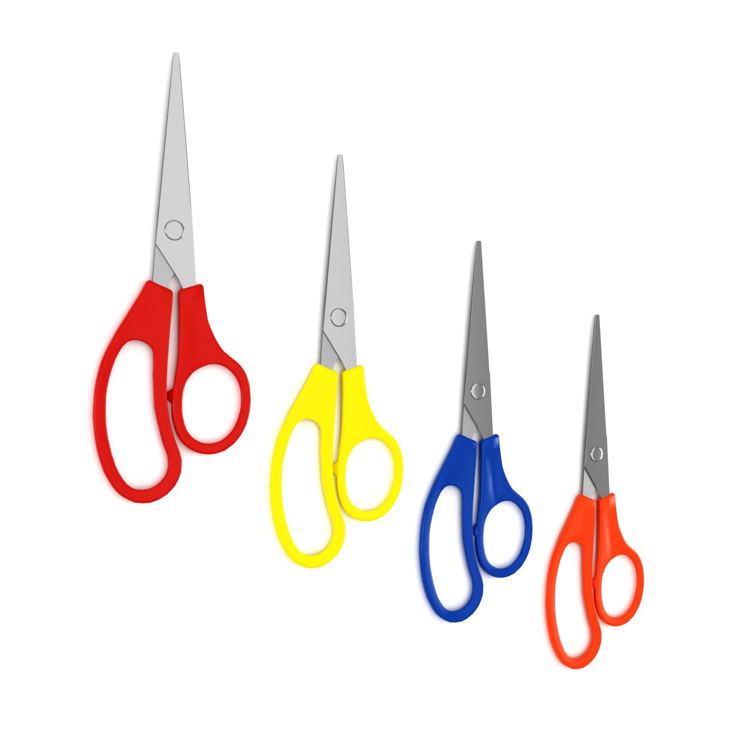 Multipurpose Scissors - 5 Inches, Pointed Tip, Assorted Colors, Stainless Steel