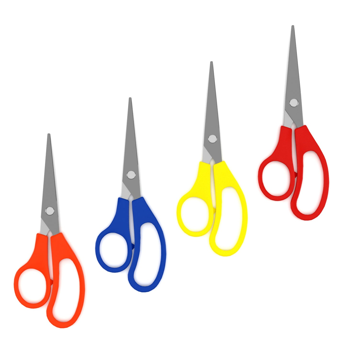 Multipurpose Scissors - 5 Inches, Pointed Tip, Assorted Colors, Stainless Steel