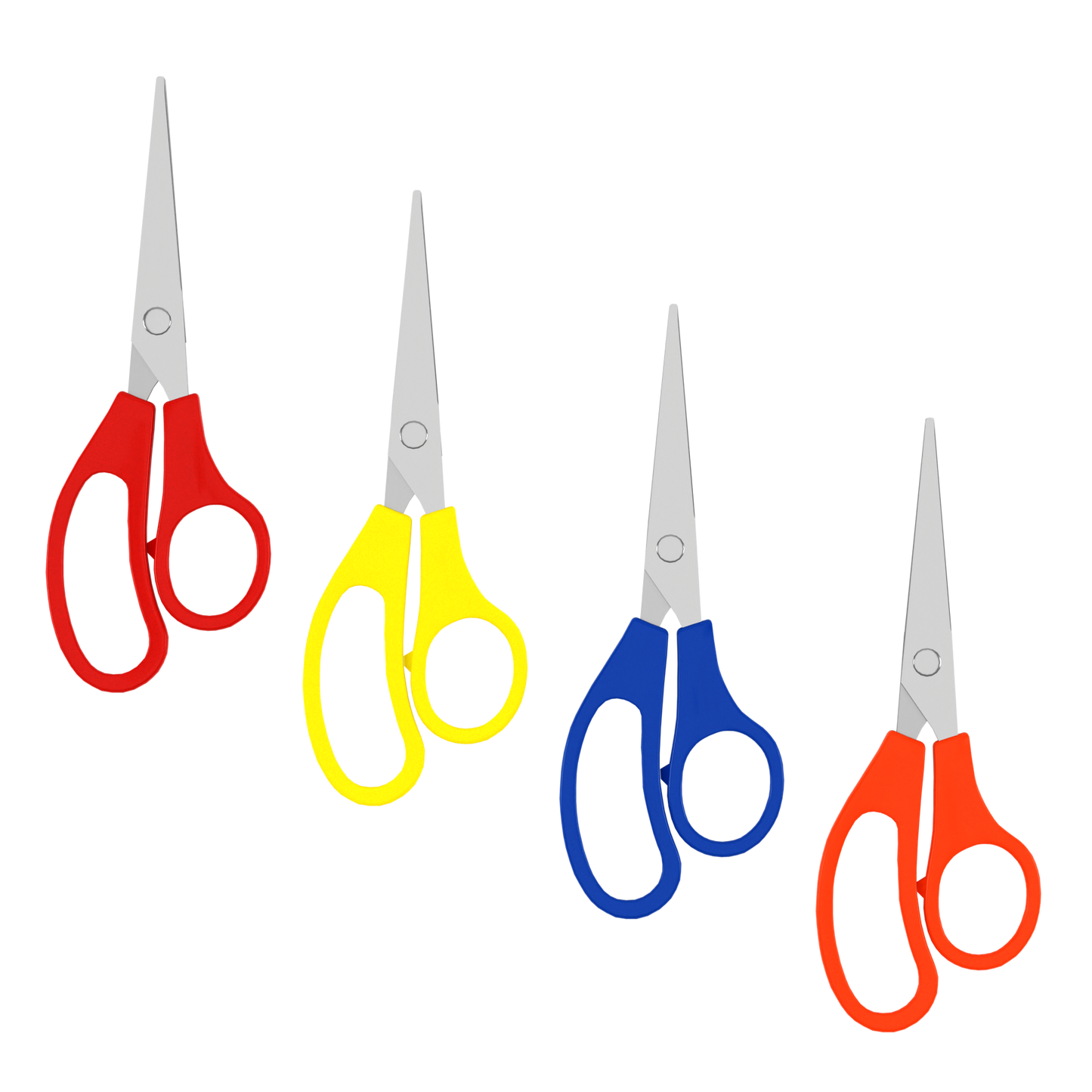 Multipurpose Scissors - 5 Inches, Pointed Tip, Assorted Colors, Stainless Steel