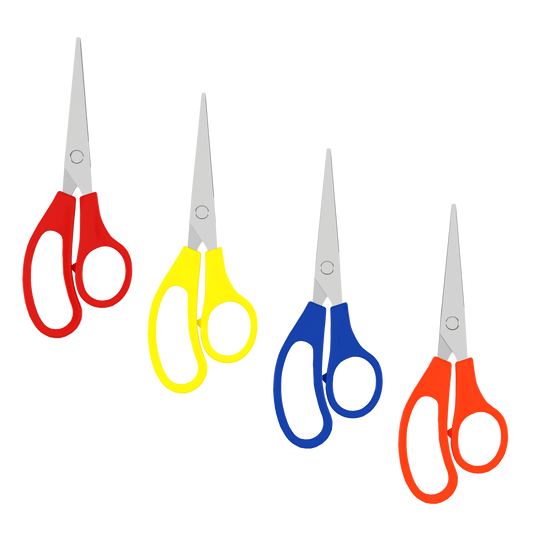 Scissors:  (Assorted Colors) 5", Pointed Tip, Bulk | Case Pack: 500
