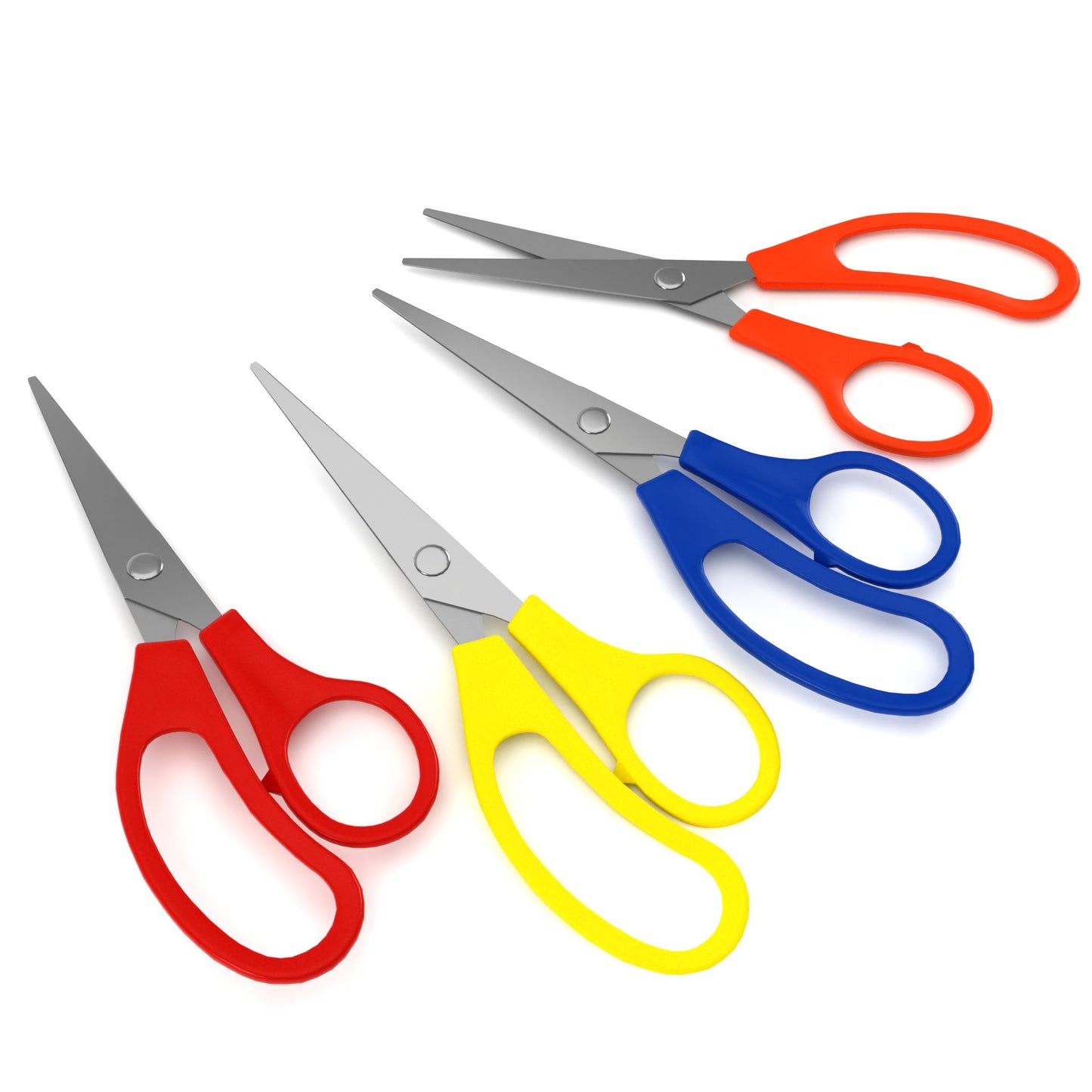 Multipurpose Scissors - 5 Inches, Pointed Tip, Assorted Colors, Stainless Steel