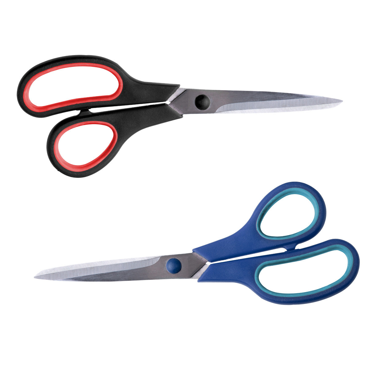 Multipurpose Scissors - Soft Black Handle, 8 Inches, Stainless Steel, Pointed Tip