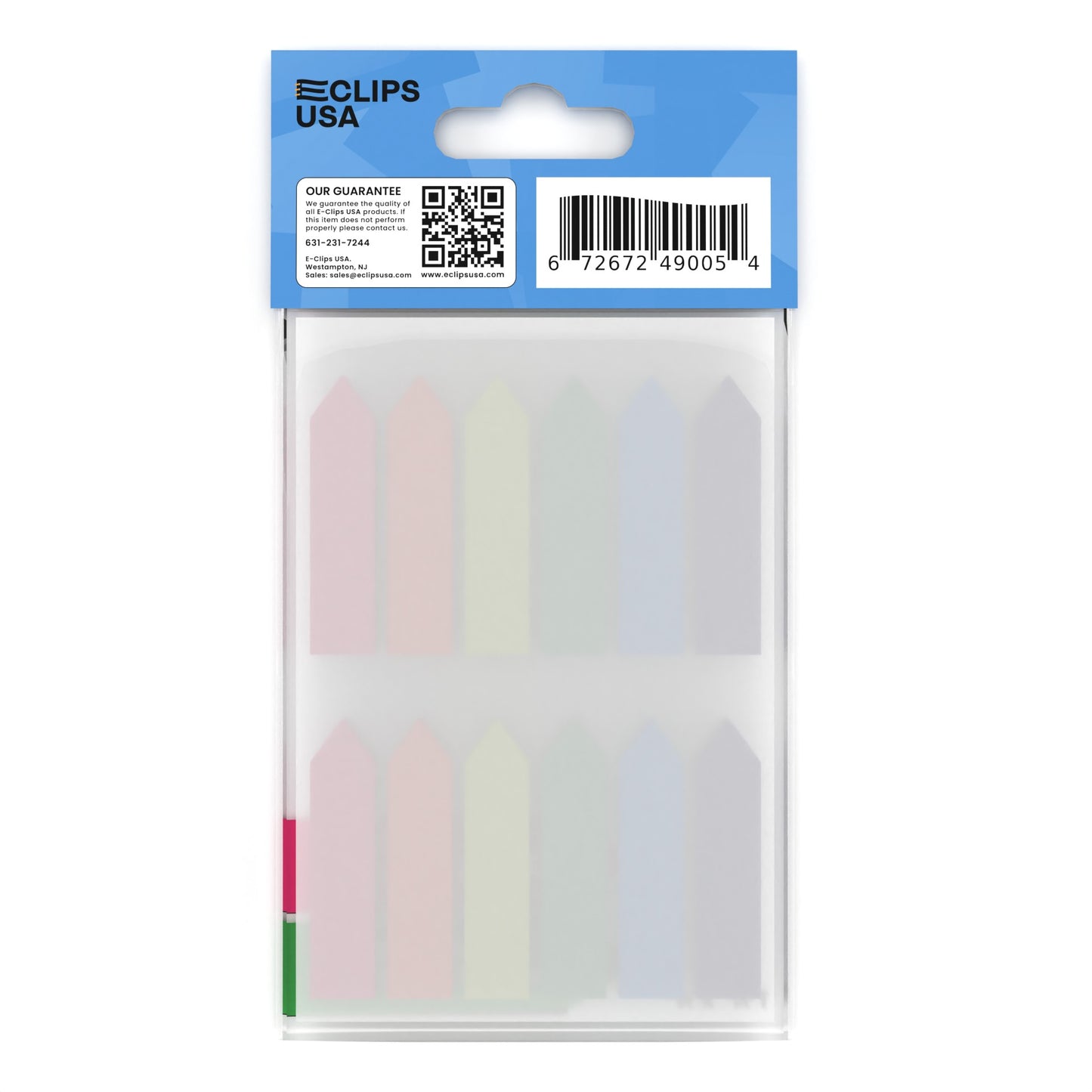 Page Arrows Marker - Stick And Remove, 0.5 X 1.75 Inches, 10 Assorted Neon Colors, 250-count