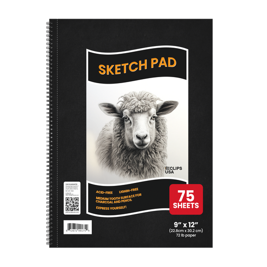 Sketch Pad: 9 x 12, 75 Sheets, units/24