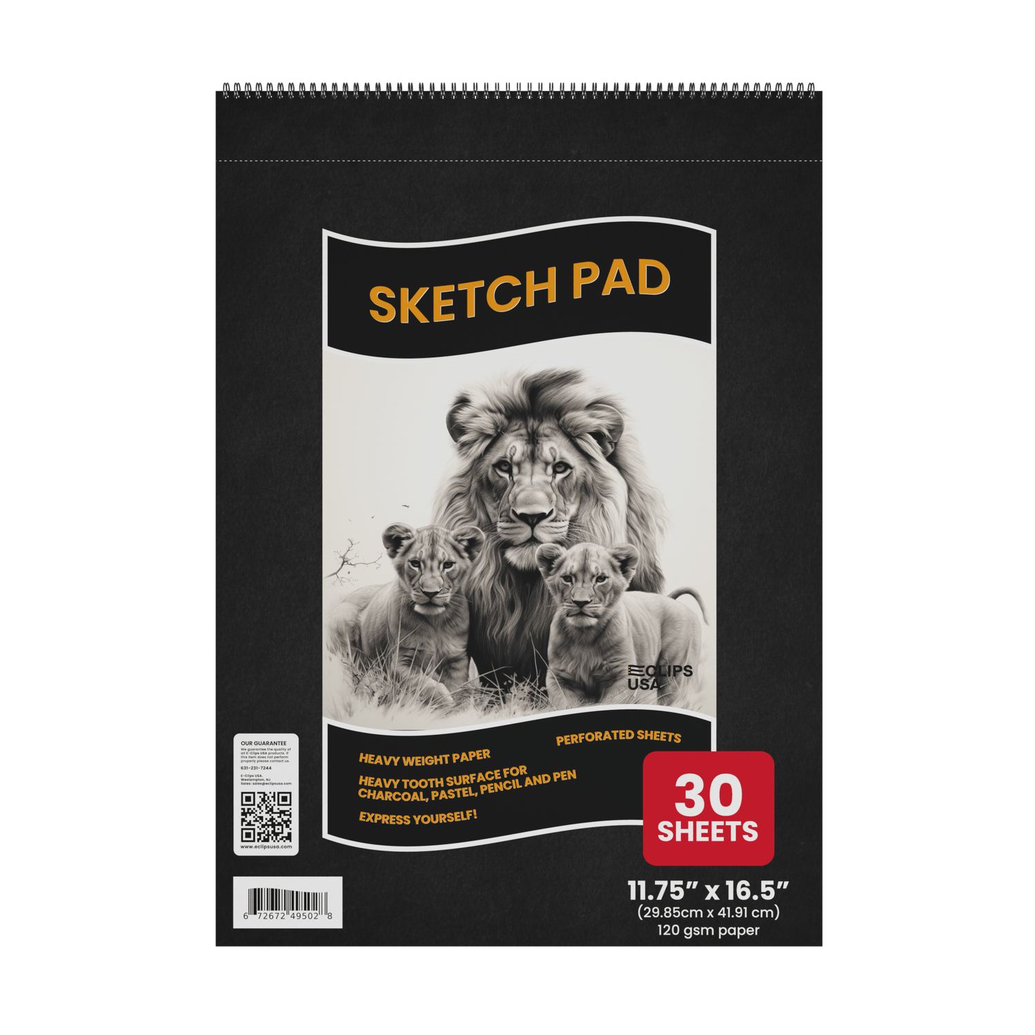 Front facing image of Top-Spiral Sketch Pad.