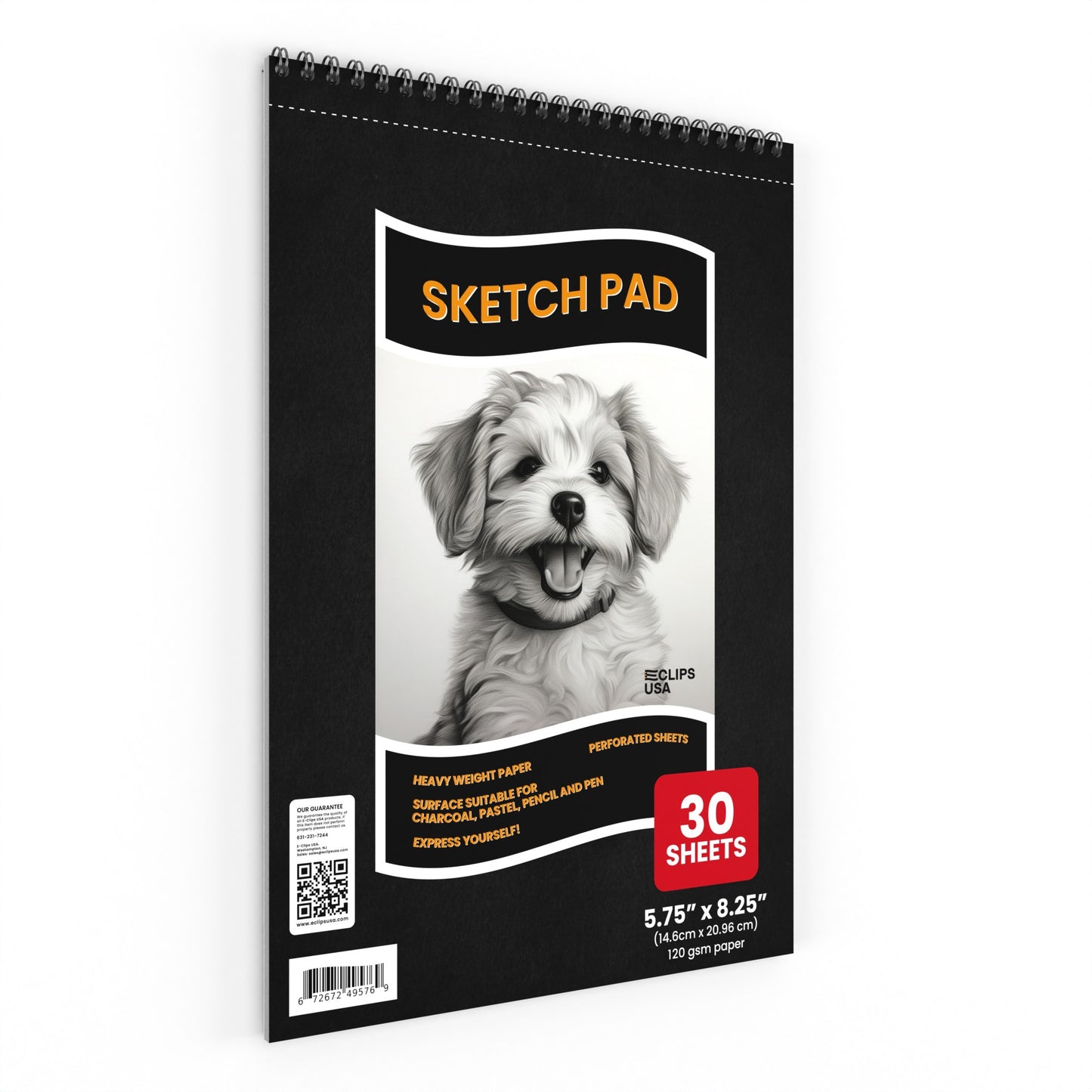 Top-Spiral Sketch Pad - 5.75 X 8.25 Inches, 120 Gsm Heavy-tooth Paper, 30 Sheets