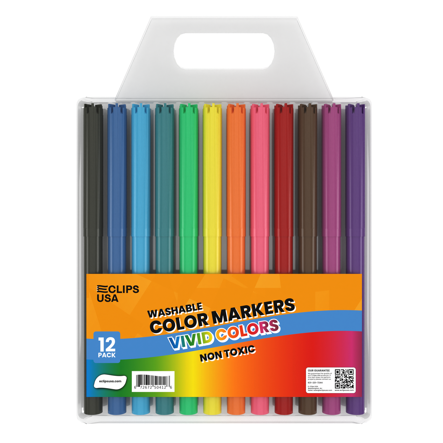 48 BOXES: Washable Watercolor Markers - Assorted Vivid Colors, Non-toxic