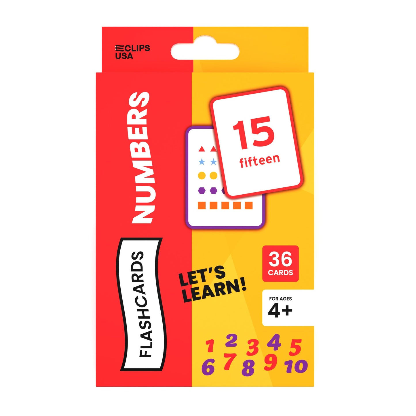 Numbers Flash Cards: Set of 36 Cards, Case of 48 Sets