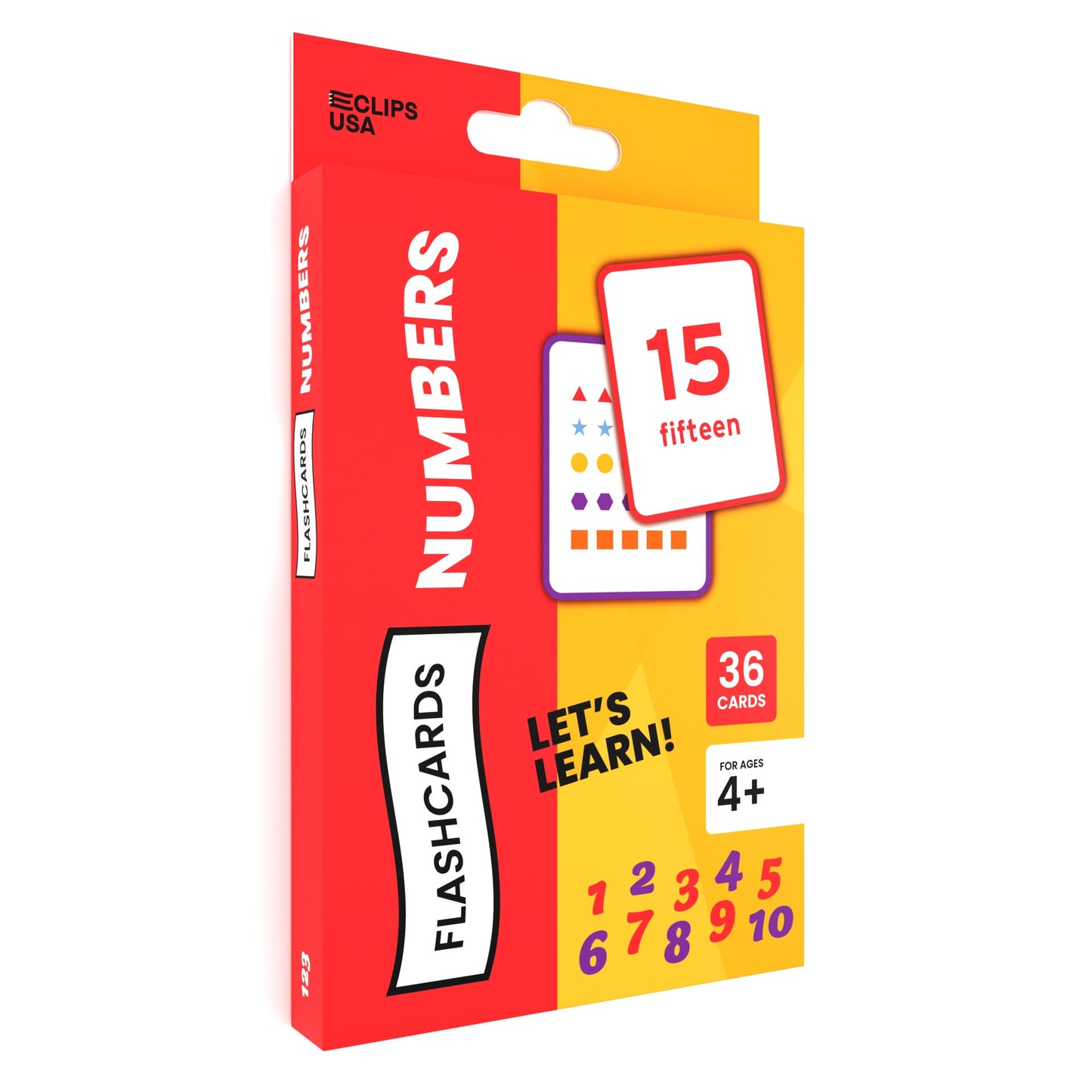 Numbers Flash Cards: Set of 36 Cards, Case of 48 Sets