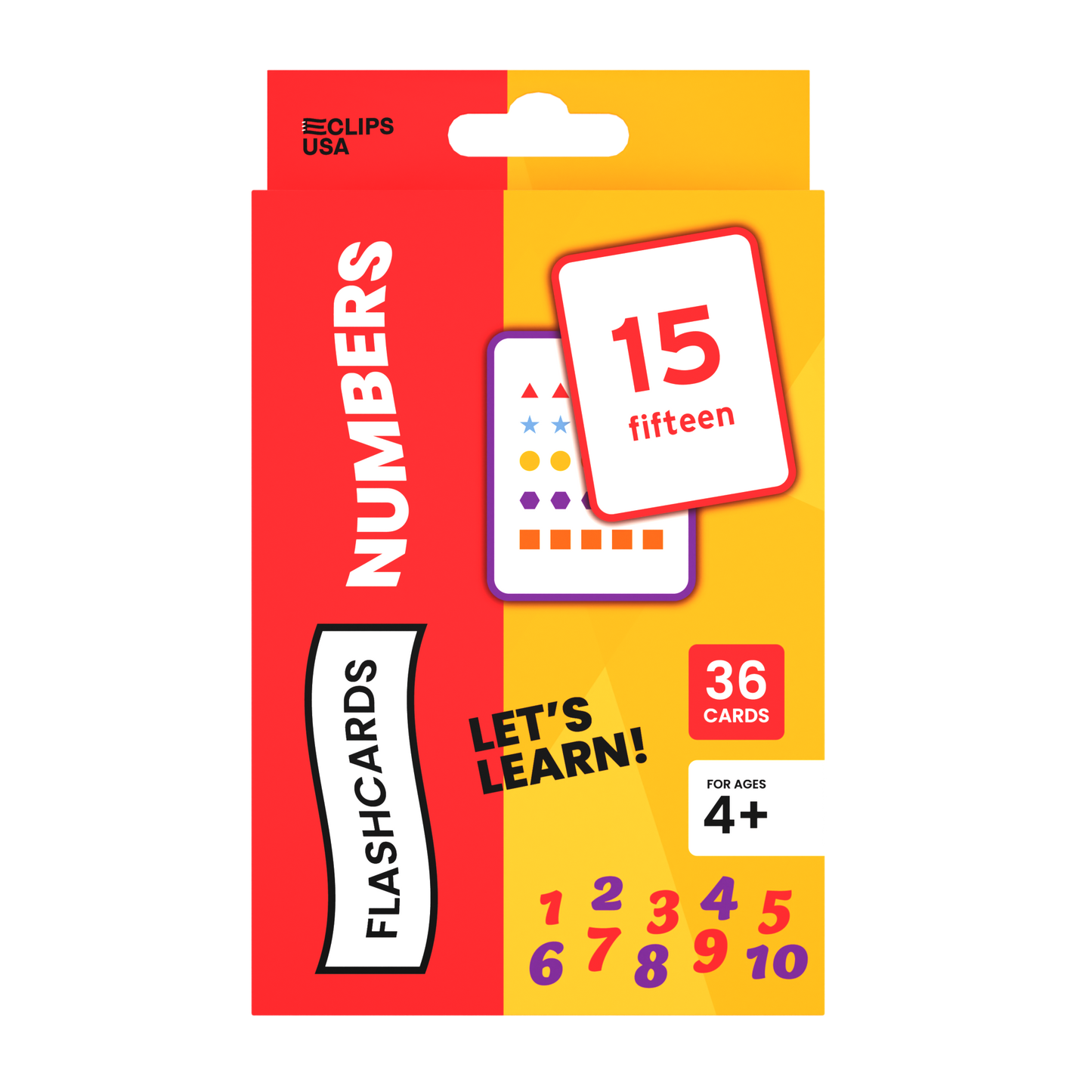 Numbers Flash Cards: Set of 36 Cards, Case of 48 Sets