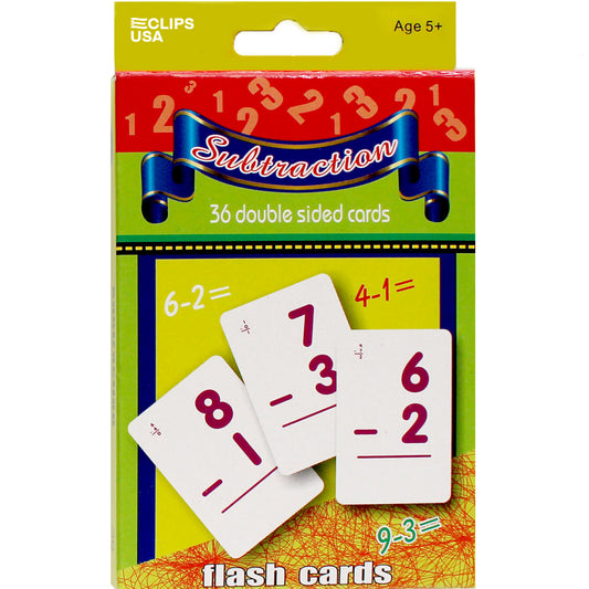 59113: Flash Cards, Subtraction, 36 Cards