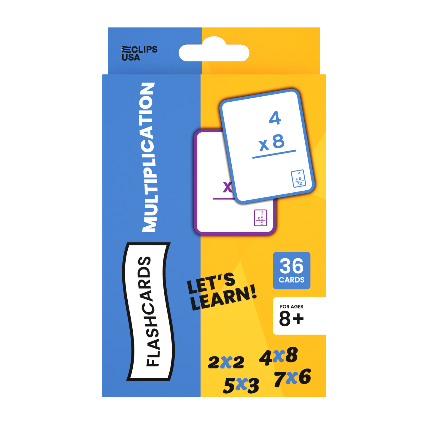 Multiplication Flash Cards - Set Of 36 Cards