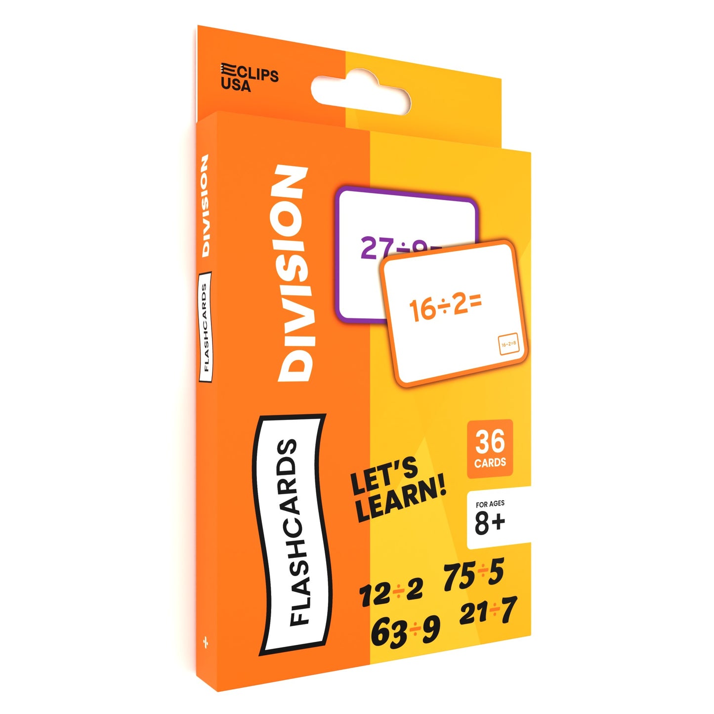 Division Flash Cards: Set of 36 Cards, Case of 48 Sets