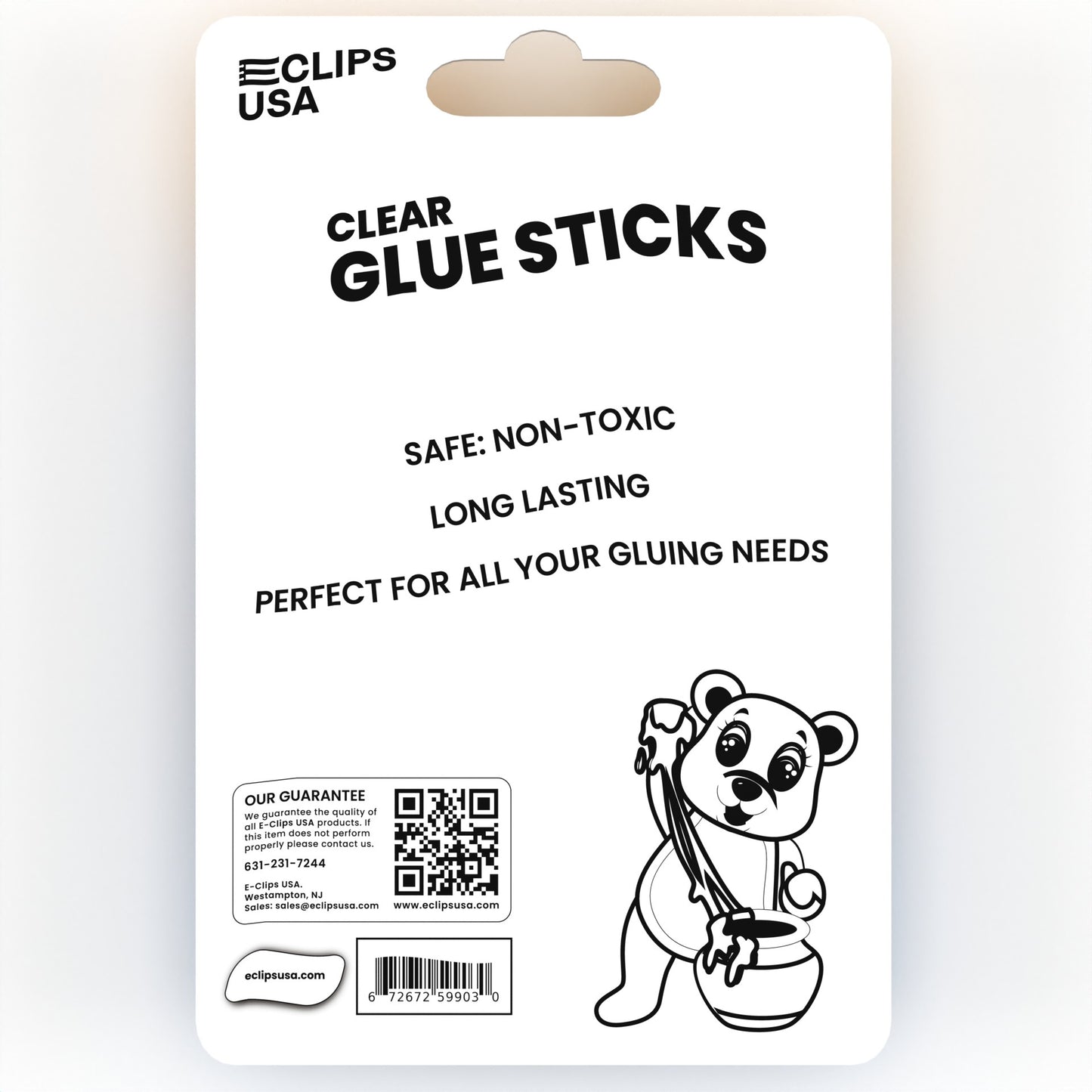 Clear Glue Sticks - All-purpose, Washable, Acid-free, Photo-safe, 3 Pack, 0.316 Oz