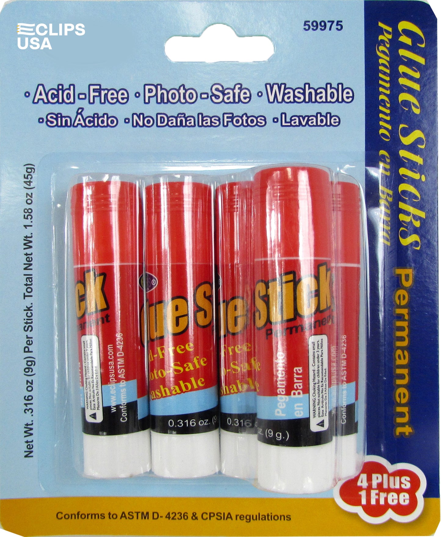 59975: Glue Sticks, Pack of 5