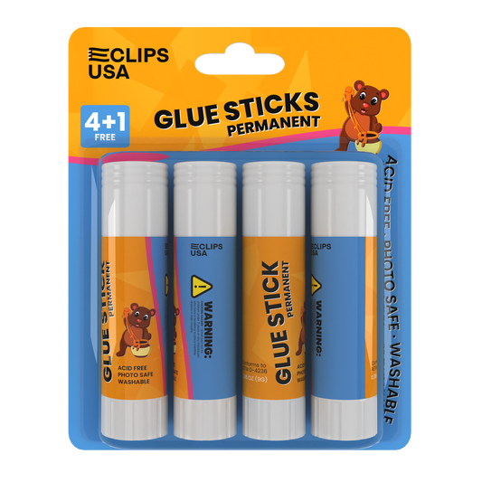 All-purpose Glue Sticks - Washable, Acid-free, Photo-safe, 5 Pack, 0.316 Oz